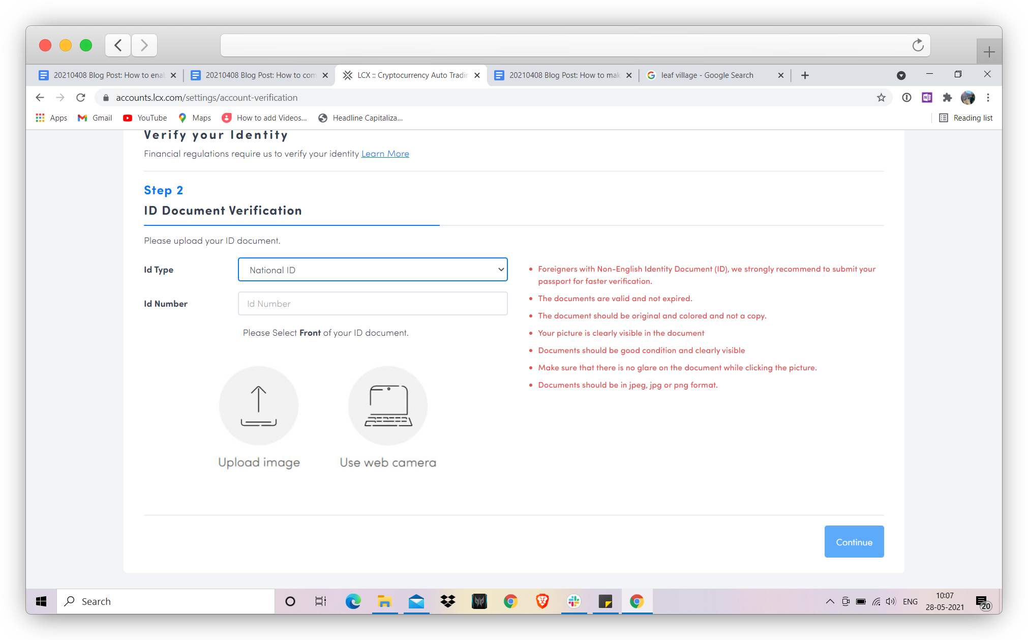 Document upload Document upload