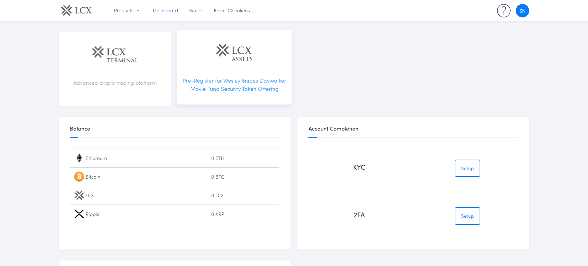 LCX Dashboard