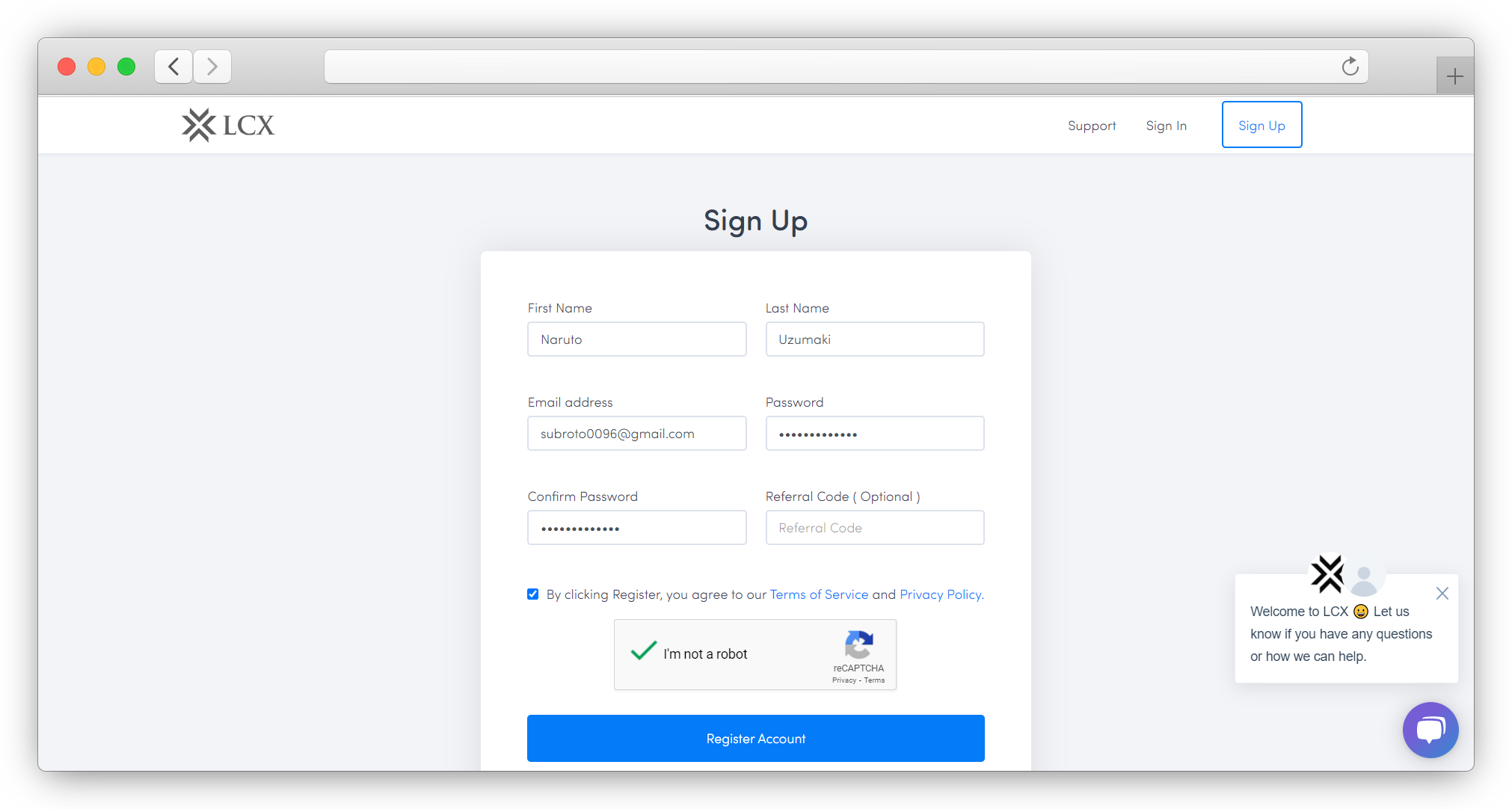 Register Account Register Account