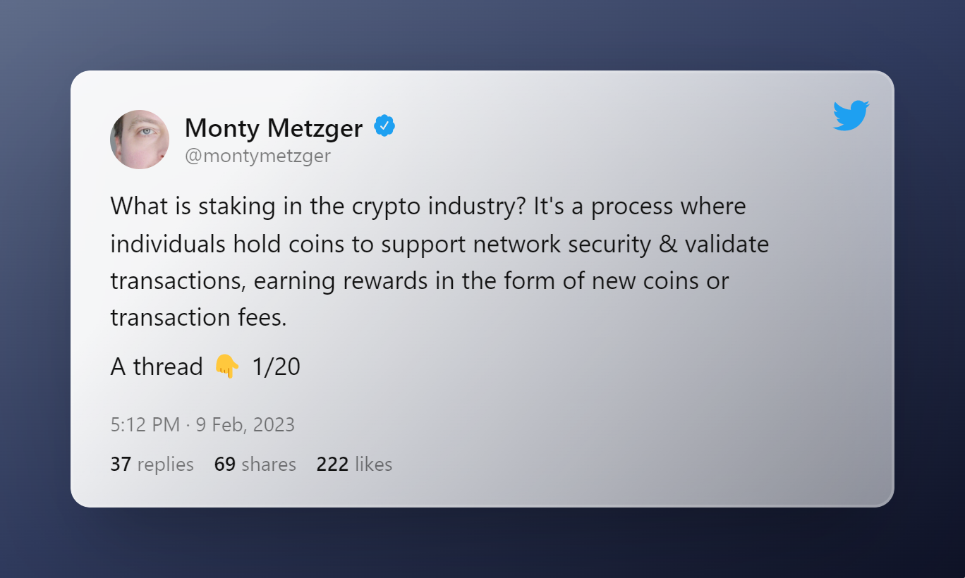 staking in crypto staking in crypto tweet