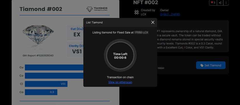 Tiamonds sale listing process Tiamonds sale listing process