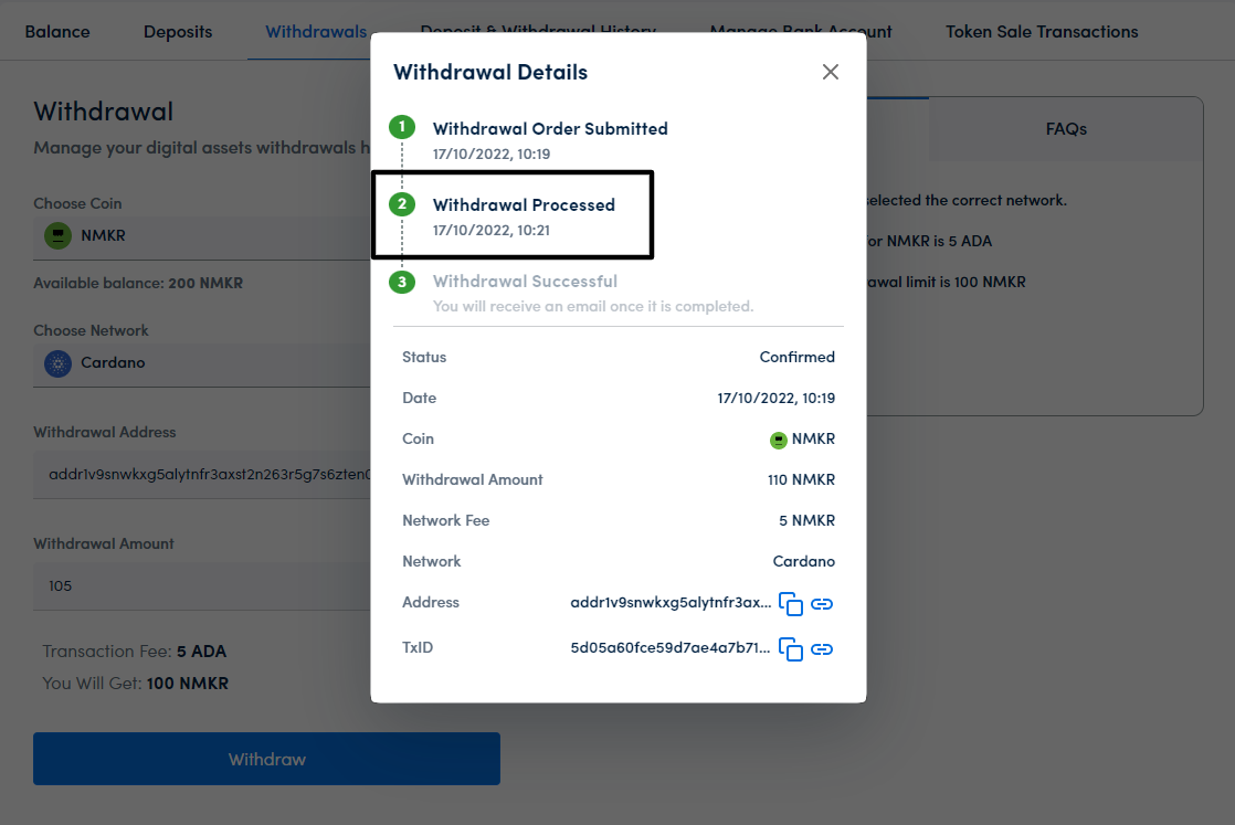 withdraw process nmkr withdraw process nmkr
